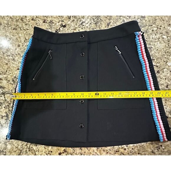 NWOT Juicy Couture Black Label SZ 4 Ponte Knit Preppy Snap Button Up Mini Skirt - Picture 13 of 16